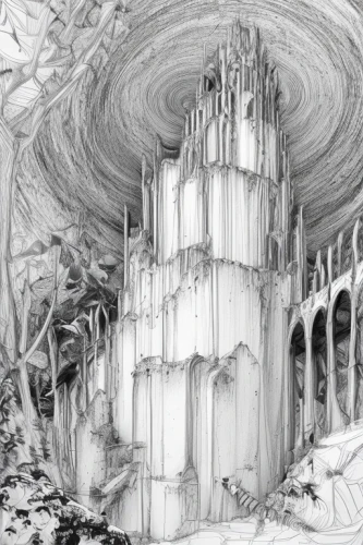 ice castle,ruin,ice hotel,cistern,ghost castle,throne,panoramical,ruins,the throne,hall of the fallen,haunted cathedral,water castle,cross section,cross-section,digital drawing,fractalius,digital,batholith,lost place,ruined castle