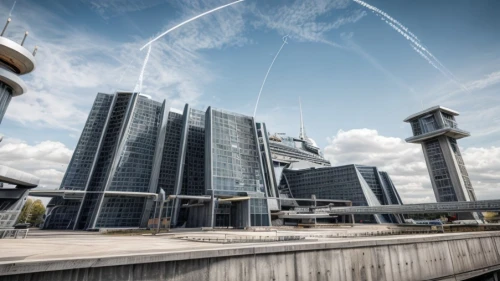 autostadt wolfsburg,bundestag,katowice,rotterdam,potsdamer platz,futuristic architecture,helipad,duisburg,hafencity,transport hub,frankfurt,air traffic,messeturm,the european parliament in strasbourg,eu parliament,sky space concept,buildings,digital compositing,urban development,office buildings,Architecture,General,Futurism,Futuristic Modernism 1