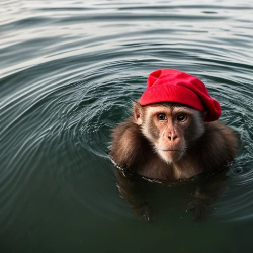 barbary monkey,monkey island,crab-eating macaque,rhesus macaque,santa claus at beach,santa hat,monkey soldier,swim cap,red cap,christmas hat,monkey,japanese macaque,macaque,the monkey,santas hat,santa's hat,tufted capuchin,chimpanzee,barbary ape,monkeys band