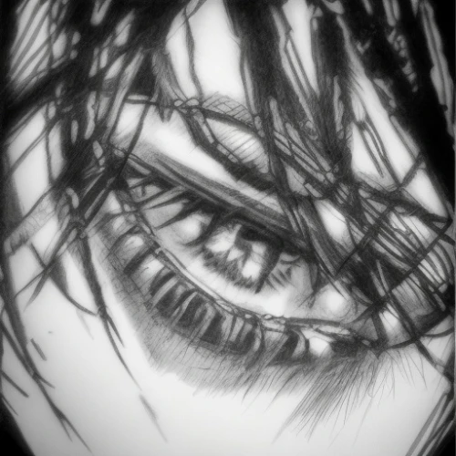 comic style,eyes line art,eyelid,digital drawing,eyelash,digital,teeth,dark portrait,bleeding eyes,distorted,distortion,scratched,lashes,joker,bloned portrait,comic halftone woman,scribble lines,psychosis,shattered,dark art