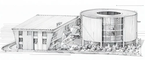 silo,rotary elevator,multi-story structure,house drawing,flour mill,multistoreyed,architect plan,grain plant,kirrarchitecture,water tank,technical drawing,sewage treatment plant,storage tank,brewery,archidaily,camera illustration,school design,cistern,printing house,residential tower