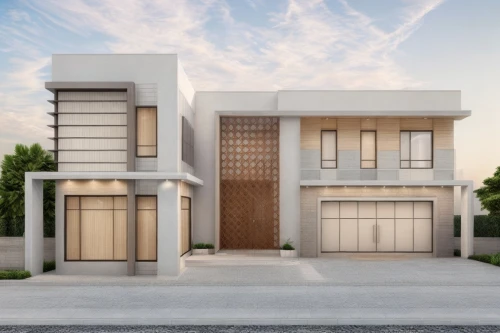 build by mirza golam pir,modern house,two story house,residential house,3d rendering,stucco frame,floorplan home,garage door,gold stucco frame,house front,modern architecture,house facade,exterior decoration,frame house,stucco wall,new housing development,house shape,house drawing,contemporary,facade panels