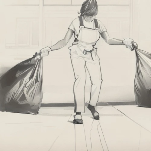 shopper,woman shopping,girl walking away,shopping bags,shopping bag,shopping icon,cleaning woman,rubbish collector,grocery bag,waste collector,plastic bag,woman walking,grocery shopping,grocery,shopping,groceries,garbage collector,fashion illustration,paper bag,leave behind,Art sketch,Art sketch,Traditional