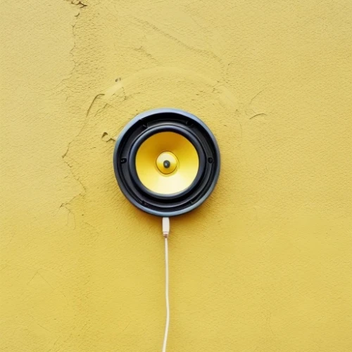 loudspeaker,bass speaker,speaker,yellow wall,sound system,horn loudspeaker,beautiful speaker,wall light,audio speakers,audiophile,speakers,sundown audio,wall lamp,sound speakers,loudspeakers,audio player,loud speaker,music system,yellow bell,electric megaphone