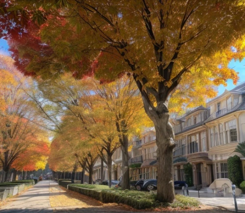 tree-lined avenue,maple road,chestnut avenue,the trees in the fall,autumn scenery,fall foliage,tree lined lane,fall landscape,autumn color,trees in the fall,autumn trees,ash-maple trees,one autumn afternoon,palo alto,golden autumn,autumn park,autumn in japan,fall leaves,fall,autumn day,Light and shadow,Landscape,Autumn