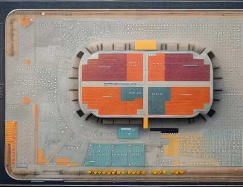 stadium falcon,circuit board,soccer-specific stadium,millenium falcon,sports collectible,printed circuit board,scale model,pcb,coliseum,football stadium,playmat,motherboard,stadium,demolition map,layout,model years 1958 to 1967,construction set toy,integrated circuit,terminal board,atari 2600,Architecture,General,Modern,Creative Innovation