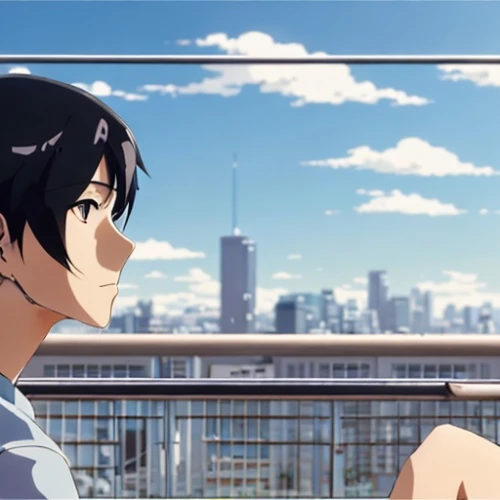 world end,sky apartment,blue sky,sidonia,beautiful frame,clear sky,takato cherry blossoms,34 meters high,sonoda love live,blu ray,typesetting,tsumugi kotobuki k-on,cloudless,anime 3d,azusa nakano k-on,sails a ship,aomoriya,glass roof,widescreen,honolulu,Common,Common,Japanese Manga