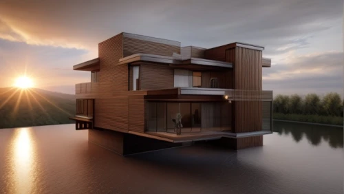 cube stilt houses,cubic house,house by the water,house with lake,cube house,floating huts,modern house,modern architecture,3d rendering,wooden sauna,houseboat,wooden house,dunes house,floating island,timber house,stilt house,inverted cottage,danish house,render,sky apartment