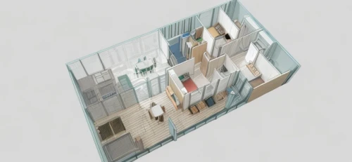 room divider,an apartment,cubic house,model house,sky apartment,dish storage,floorplan home,plate shelf,cube house,glass facade,apartment,3d rendering,shared apartment,house floorplan,dish rack,bedroom window,isometric,frame drawing,frame house,architect plan,Commercial Space,Working Space,Artistic Fusion