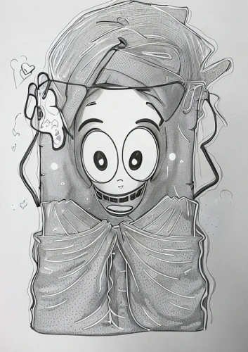 mosquito net,string puppet,flu mask,ventilation mask,burqa,cute cartoon character,plastic bag,sheet drawing,harness cocoon,pencil and paper,thermal bag,kids illustration,pollution mask,graphite,cartoon doctor,crinkled,cartoon character,cute cartoon image,tangled,breathing mask,Game&Anime,Doodle,Children's Color Manga