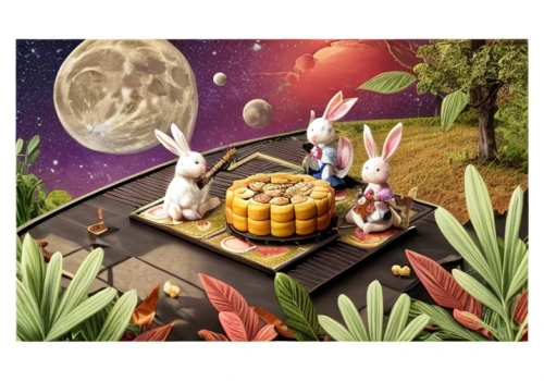 mid-autumn festival,easter cake,retro easter card,easter theme,easter card,moon cake,rabbits and hares,easter rabbits,digiscrap,jigsaw puzzle,celebration of witches,marzipan figures,woodland animals,hare trail,fall animals,reibekuchen,spring equinox,eieerkuchen,autumn theme,springform pan,Common,Common,Natural