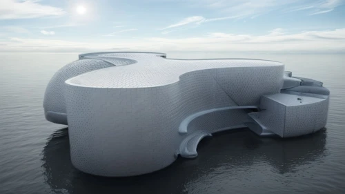 concrete ship,water sofa,3d rendering,coastal defence ship,coastal motor ship,personal water craft,semi-submersible,artificial island,dinghy,very large floating structure,cube stilt houses,inflatable boat,coastal protection,render,3d model,3d render,gun turret,landing ship  tank,crane vessel (floating),floating huts,Architecture,General,Futurism,Organic Futurism