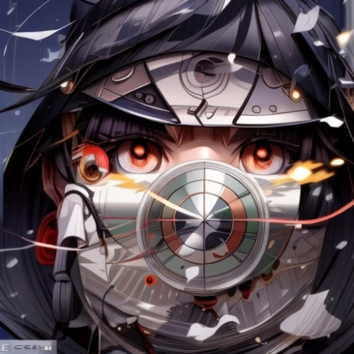 hinata,shinobi,the eyes of god,ninjutsu,kantai,poi,red eyes,fire eyes,heterochromia,steam icon,samurai,witch's hat icon,umiuchiwa,kenjutsu,hamearis lucina,hijiki,glare protection,medusa,red-eye effect,kantai collection sailor