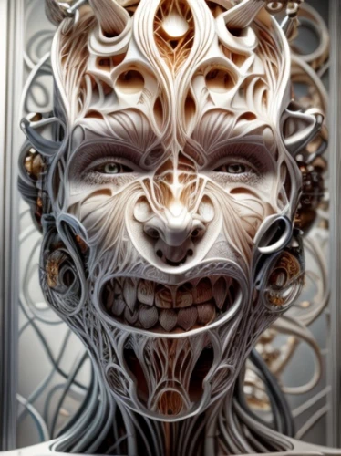 mandelbulb,fractalius,door knocker,fractals art,fractal design,biomechanical,png sculpture,gorgon,cinema 4d,medusa,wooden mask,poseidon god face,barong,fractals,carved wood,humanoid,fractal,sun god,laughing buddha,3d man
