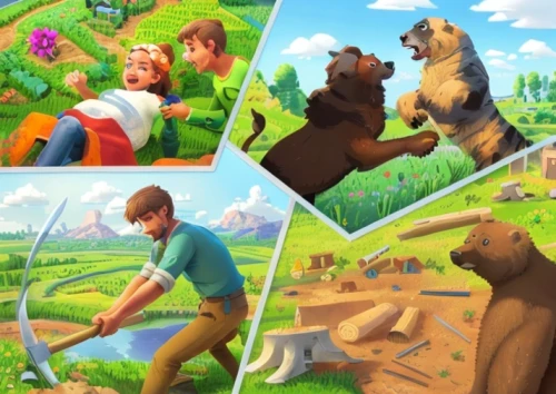 forest animals,animals hunting,zookeeper,woodland animals,children's background,farm pack,playing puppies,meadow play,animal world,scandia animals,ccc animals,animal zoo,green animals,round animals,villagers,playing dogs,picture puzzle,animals,fauna,the bears,Common,Common,Cartoon