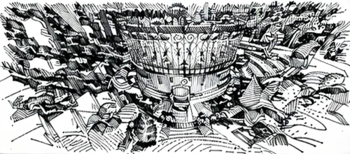 metropolis,panoramical,escher,panopticon,spherical image,tower of babel,electric tower,city buildings,power towers,cellular tower,escher village,skyscrapers,steel tower,crosshatch,kirrarchitecture,destroyed city,impact tower,wireframe graphics,metropolises,skyscraper,Design Sketch,Design Sketch,Hand-drawn Line Art