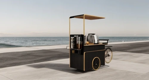 ice cream cart,coffeetogo,piaggio ape,espresso machine,coffee machine,battery food truck,vacuum coffee maker,ice cream stand,vending cart,street furniture,luggage cart,barrel organ,electric golf cart,coffeemaker,kitchen cart,dalgona coffee,coffee maker,toast skagen,blue pushcart,coffee to go