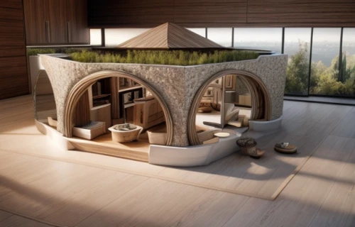 luxury bathroom,wooden sauna,wood doghouse,dog house,miniature house,stone oven,cubic house,spa water fountain,3d rendering,pizza oven,japanese architecture,modern minimalist bathroom,modern kitchen,japanese-style room,pop up gazebo,luxury real estate,zen garden,kitchen design,eco-construction,dog house frame