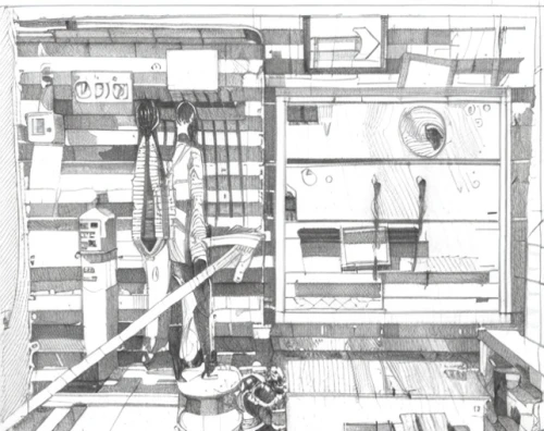 kitchen shop,laundry shop,kitchen,convenience store,portuguese galley,butcher shop,kitchen interior,frame drawing,camera illustration,pantry,tsukemono,printing house,grocer,cabinetry,shopkeeper,tenement,laundry room,workbench,galley,construction set