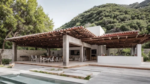 holiday villa,pool house,hacienda,house in the mountains,chalet,pergola,private house,cabana,timber house,house in mountains,termales balneario santa rosa,residential house,roof landscape,traditional house,spanish tile,summer house,folding roof,roof terrace,tiled roof,casa fuster hotel,Architecture,General,Modern,Natural Sustainability