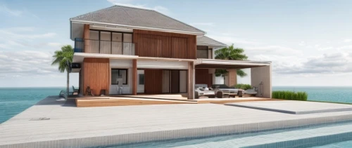 holiday villa,dunes house,3d rendering,luxury property,tropical house,house by the water,floating huts,pool house,beach house,summer house,ocean view,maldives mvr,render,modern house,beachhouse,luxury real estate,uluwatu,seaside view,private house,luxury home