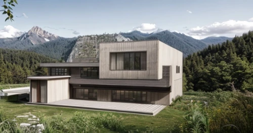 house in the mountains,house in mountains,timber house,modern house,watzmann southern tip,eco-construction,cubic house,chalet,swiss house,mountain hut,modern architecture,dunes house,wooden house,irisch cob,build by mirza golam pir,3d rendering,the sesto dolomites,the cabin in the mountains,alpine style,archidaily,Architecture,General,Modern,Mid-Century Modern