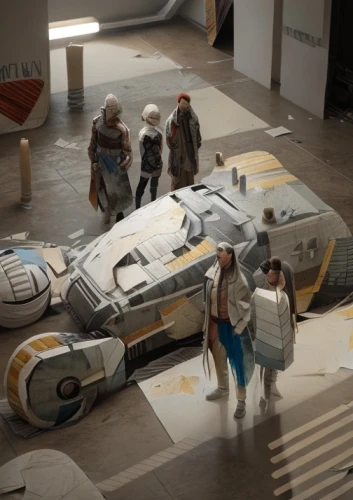 millenium falcon,bb8,gull wing doors,passengers,hospital landing pad,x-wing,bb-8,size comparison,star wars,crew cars,lando,car dealership,droids,starwars,volkswagon,valerian,rescue helipad,fleet and transportation,spaceships,solo,Game Scene Design,Game Scene Design,Torn Paper Collage