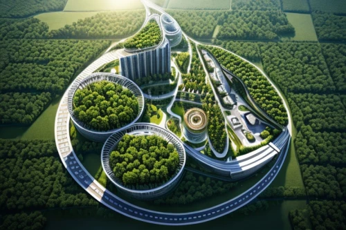 eco-construction,helix,highway roundabout,futuristic architecture,tianjin,futuristic landscape,sky space concept,zhengzhou,nürburgring,urban design,aaa,autostadt wolfsburg,eco,solar cell base,smart city,eco hotel,race track,nanjing,artificial island,growing green,Architecture,Villa Residence,Modern,Mid-Century Modern