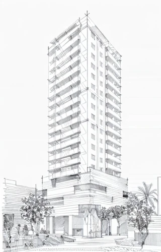 residential tower,vedado,condominium,multistoreyed,high-rise building,multi-storey,condo,residential building,appartment building,apartment building,kirrarchitecture,high-rise,multi-story structure,residences,apartments,bulding,block of flats,olympia tower,las olas suites,facade painting,Design Sketch,Design Sketch,Hand-drawn Line Art