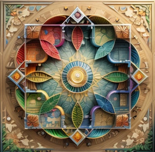 mandala,chakra square,ceramic tile,kaleidoscope website,dharma wheel,spanish tile,kaleidoscope art,mosaic glass,terracotta tiles,sacred geometry,decorative fan,mandalas,kaleidoscope,yantra,islamic pattern,mandala framework,tile,fractals art,patterned wood decoration,dartboard