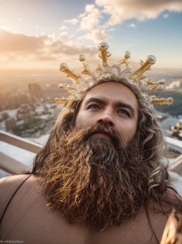beer crown,poseidon god face,sea god,poseidon,god of the sea,biblical narrative characters,aquaman,king david,sun god,golden crown,old man of the mountain,beard flower,gold crown,king crown,viking,mountaineer,indian sadhu,sadhu,sadhus,crown of the place,Common,Common,Photography