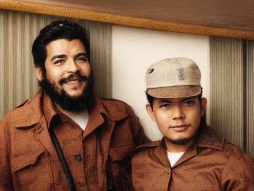 che guevara and fidel castro,guevara,che,che guevara,forest workers,wax figures,cubans,oddcouple,latino,sailors,builders,superfruit,castro,the cuban police,preachers,amigos,workers,brown cap,model years 1958 to 1967,lindos