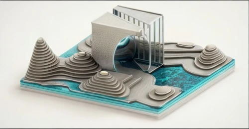 cube surface,vertical chess,electric tower,japanese wave paper,computer art,nuclear reactor,dish rack,oscillator,scale model,water waves,kinetic art,continental shelf,printed circuit board,paper art,floor fountain,napkin holder,computer chip,mechanical puzzle,water power,water jet,Common,Common,Film