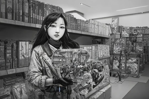 korean history,pencil art,namdaemun market,korean culture,korean drama,woman shopping,bookstore,samcheok times editor,art gallery,salesgirl,book store,camera drawing,world digital painting,girl in a historic way,hanok,kdrama,korea,cube background,manga,camera illustration,Art sketch,Art sketch,Concept