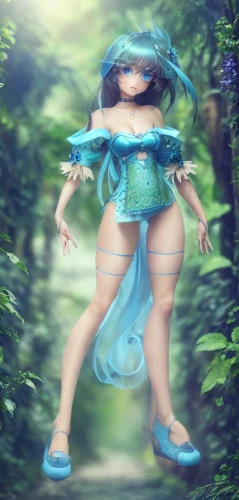 blue enchantress,fae,faerie,rosa 'the fairy,anime 3d,3d fantasy,marie leaf,faery,garden fairy,rosa ' the fairy,aqua,woman frog,dryad,ballerina in the woods,water nymph,cyan,hula,fairy,rusalka,fantasy woman,Game&Anime,Manga Characters,Peacock