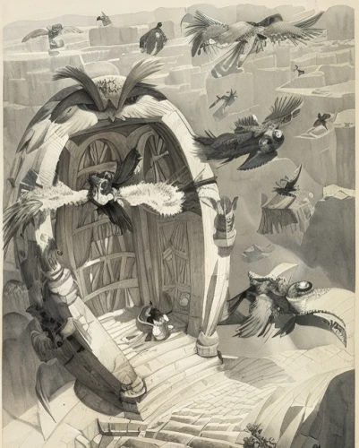 pigeon house,charcoal nest,air-raid shelter,feral pigeons,pigeons,a chicken coop,pigeons piles,chicken coop,a flock of pigeons,aviary,city pigeons,bird kingdom,bird migration,tent camp,escher,street pigeons,bird home,doves and pigeons,milvus migrans,hunting scene,Art sketch,Art sketch,Retro