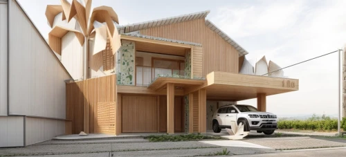 wooden facade,archidaily,wooden house,eco-construction,timber house,cubic house,cube house,residential house,build by mirza golam pir,japanese architecture,modern house,modern architecture,wooden construction,3d rendering,folding roof,electric charging,facade panels,eco hotel,dunes house,volkswagen crafter,Architecture,General,Masterpiece,Humanitarian Modernism