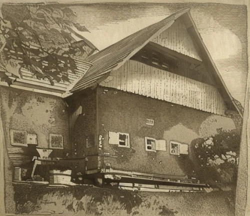 ambrotype,farmhouse,dutch mill,rathauskeller,printing house,clay house,old mill,gristmill,old house,post mill,timber house,lithograph,ruhl house,farm house,school house,agfa isolette,old barn,house drawing,woman house,barn,Art sketch,Art sketch,Aquatint