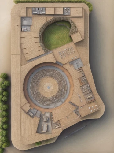 military fort,helipad,bunker,school design,peter-pavel's fortress,millenium falcon,round house,development concept,ancient city,stadium falcon,roman excavation,town planning,rescue helipad,kubny plan,barracks,old fort,artificial island,large home,maya civilization,enclosure,Architecture,Villa Residence,Modern,Mid-Century Modern