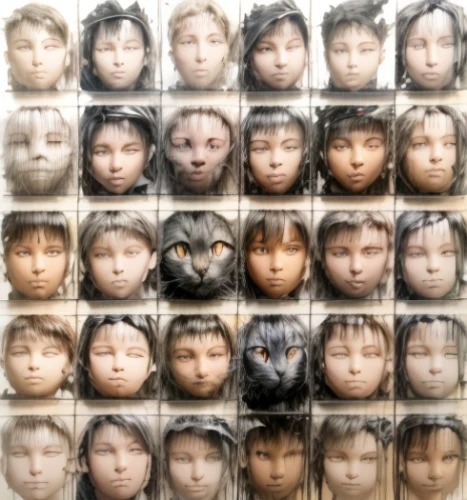 animal faces,faces,multiple exposure,owls,owl-real,physiognomy,fractalius,owl pattern,hedgehog heads,multicolor faces,facial expressions,owl art,owl eyes,neural network,droste effect,doll's facial features,avatars,children's eyes,twitter pattern,halloween masks