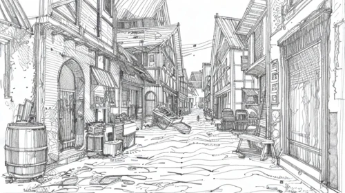 medieval street,narrow street,the cobbled streets,alleyway,old linden alley,alley,souk,souq,old town,old city,medieval town,cobblestones,game drawing,medina,townscape,cobblestone,passage,the street,street scene,concept art