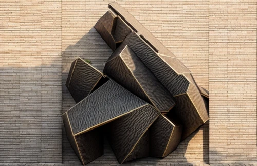 corrugated cardboard,corten steel,facade panels,cubic house,building honeycomb,wooden facade,metal cladding,folding roof,wooden cubes,steel sculpture,plywood,honeycomb structure,cardboard,modern architecture,cubic,wood structure,outdoor structure,cardboard boxes,archidaily,geometry shapes,Architecture,General,European Traditional,Garden Traditional