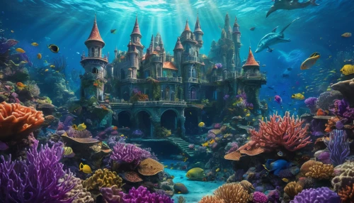 underwater playground,underwater landscape,underwater background,underwater oasis,coral reef,underwater world,under the sea,ocean underwater,aquarium,under sea,house of the sea,sunken church,reef tank,water castle,sea life underwater,3d fantasy,aquarium decor,coral reefs,aqua studio,cube sea,Photography,General,Natural