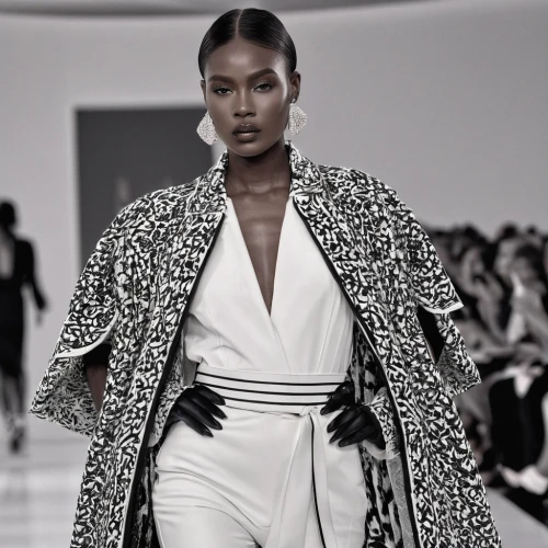 runway,runways,versace,shoulder pads,menswear for women,catwalk,black and white pattern,black models,woman in menswear,black and white pieces,bolero jacket,imperial coat,french silk,chocolate marshmallow,fabrics,white coat,coat,vogue,long coat,mannequin silhouettes,Photography,General,Natural