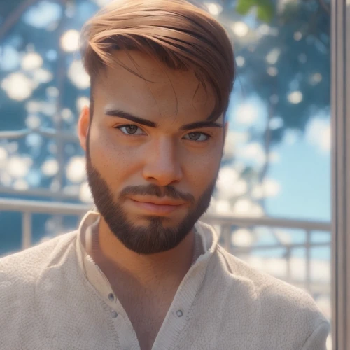 male elf,male character,pompadour,ken,natural cosmetic,male model,miguel of coco,beard,pomade,marco,male person,adam,gabriel,romantic portrait,handsome guy,beard flower,cosmetic,color is changable in ps,ryan navion,main character,Game&Anime,Pixar 3D,Pixar 3D