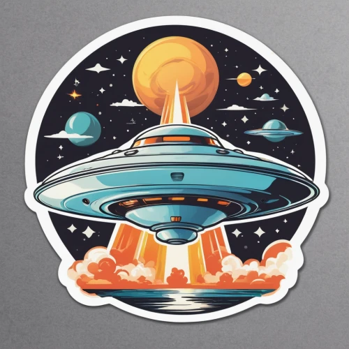 saucer,flying saucer,space ship,space ships,spacecraft,starship,spacefill,saturn,spaceship space,extraterrestrial life,spaceship,space voyage,space tourism,space probe,voyager,space station,ufo,space craft,orbiting,spaceships,Unique,Design,Sticker