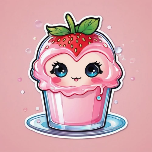 kawaii ice cream,strawberry ice cream,strawberry drink,strawberry roll,strawberry juice,ice cream icons,kawaii food,strawberry guava,strawberry,kawaii foods,mock strawberry,watermelon wallpaper,iced-lolly,snowcone,kawaii cactus,strawberrycake,dribbble,nannyberry,cupcake background,strawberry dessert,Unique,Design,Sticker