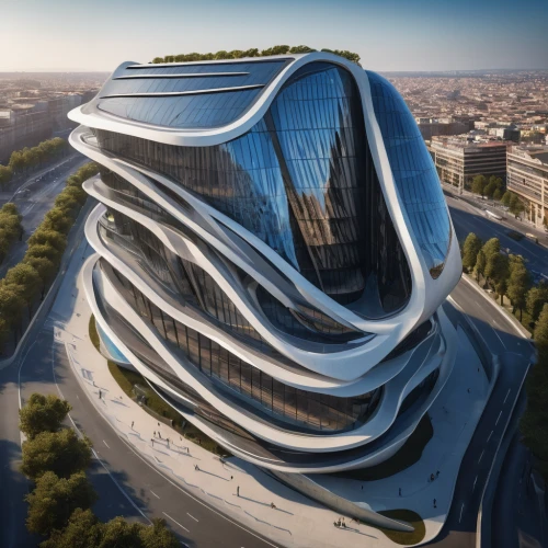 futuristic architecture,futuristic art museum,hotel w barcelona,largest hotel in dubai,mercedes-benz museum,hotel barcelona city and coast,glass facade,arhitecture,skyscapers,jewelry（architecture）,soumaya museum,3d rendering,modern architecture,stadium falcon,arq,glass building,jumeirah,sky space concept,solar cell base,archidaily