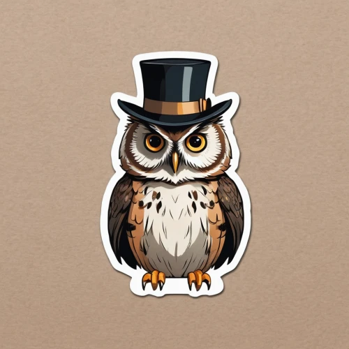 reading owl,owl background,christmas owl,boobook owl,owl,sparrow owl,bart owl,brown owl,owl art,owl drawing,nite owl,small owl,hoot,bubo bubo,owl pattern,bird illustration,top hat,little owl,vector illustration,owls,Unique,Design,Sticker
