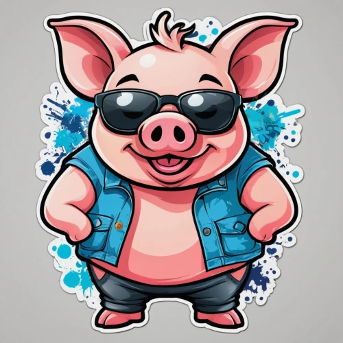 porker,pig,mini pig,kawaii pig,swine,domestic pig,suckling pig,hog,pot-bellied pig,piggy,vector illustration,bay of pigs,pig roast,piglet,pubg mascot,inner pig dog,lucky pig,warthog,pig dog,my clipart,Unique,Design,Sticker